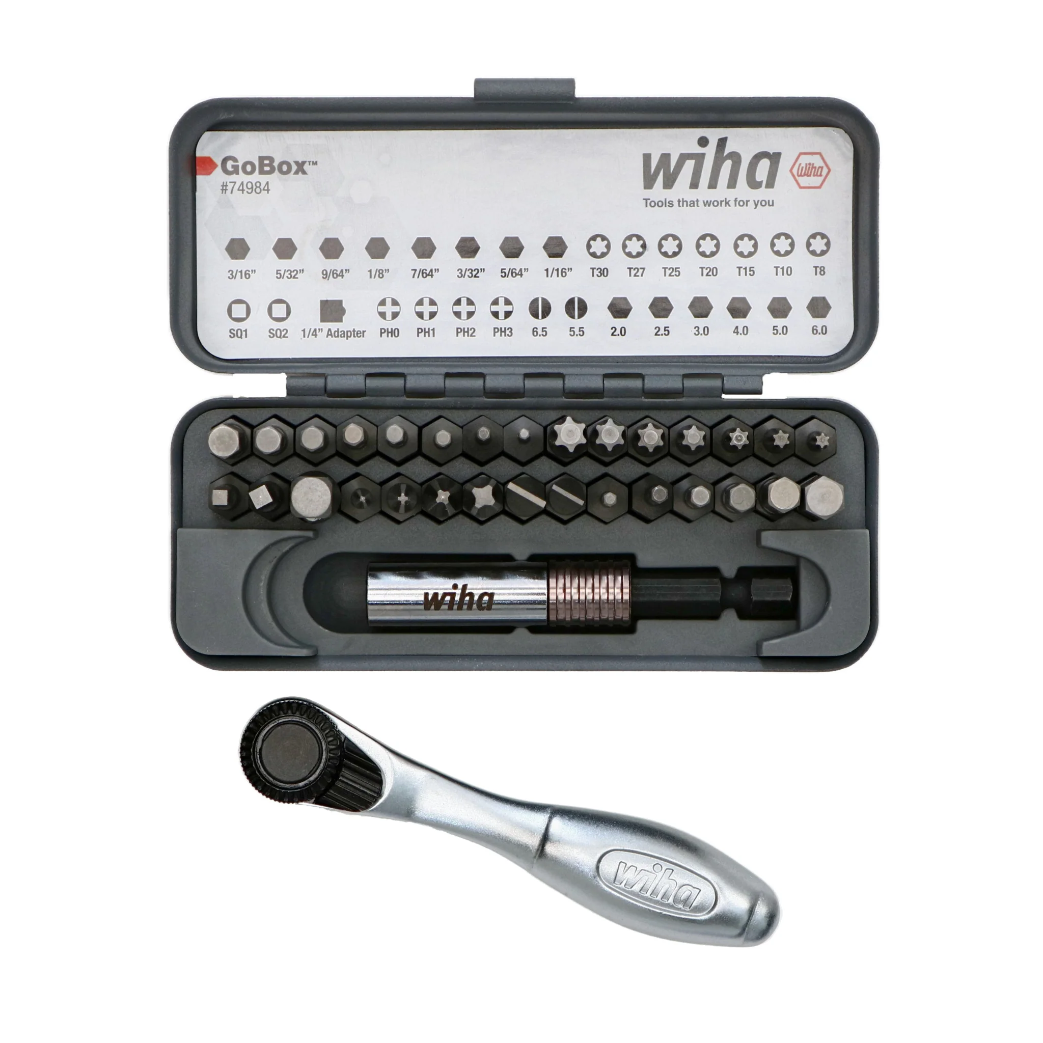 32 Piece GoBox Standard Bit Set with Mini Ratchet - Image 5