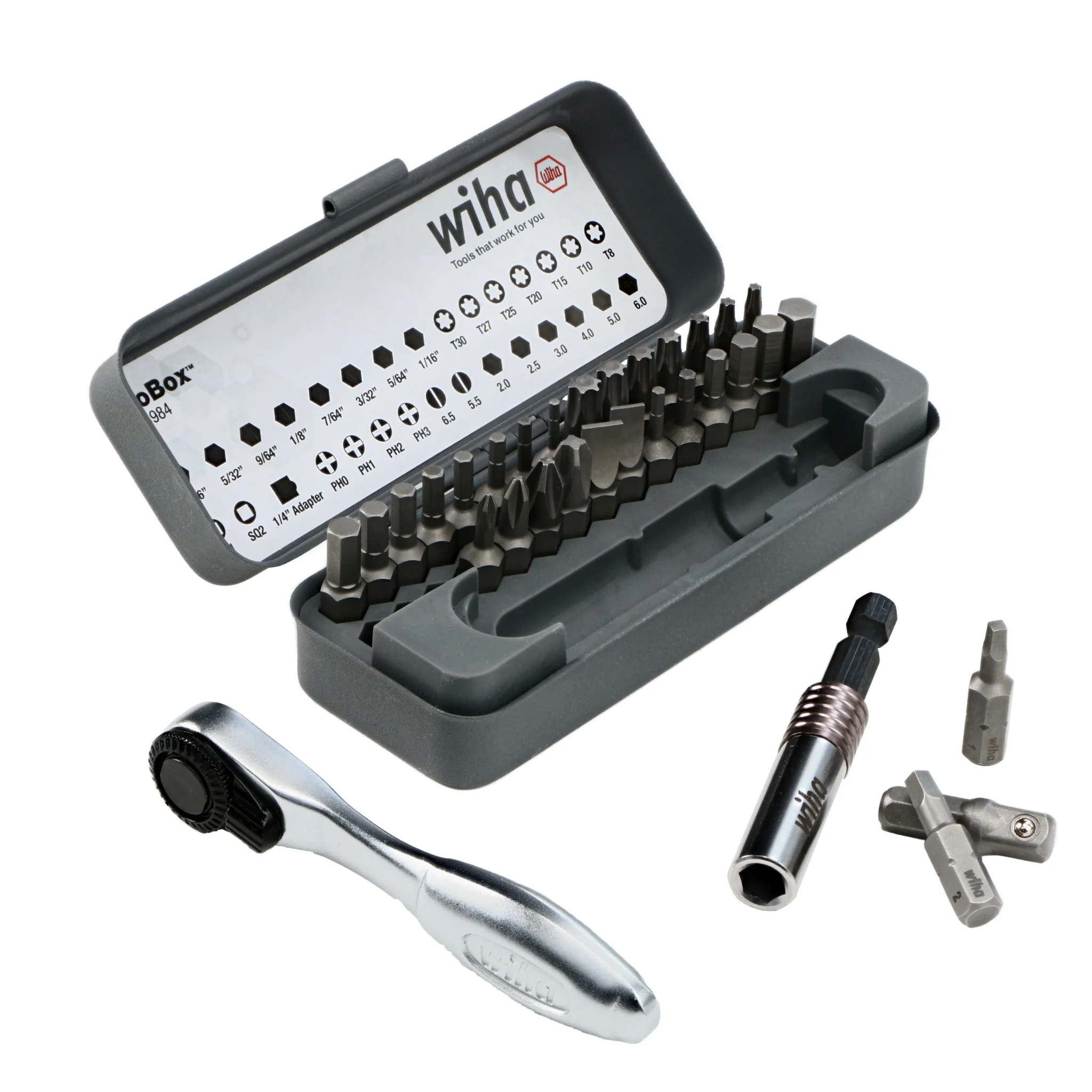 32 Piece GoBox Standard Bit Set with Mini Ratchet - Image 7