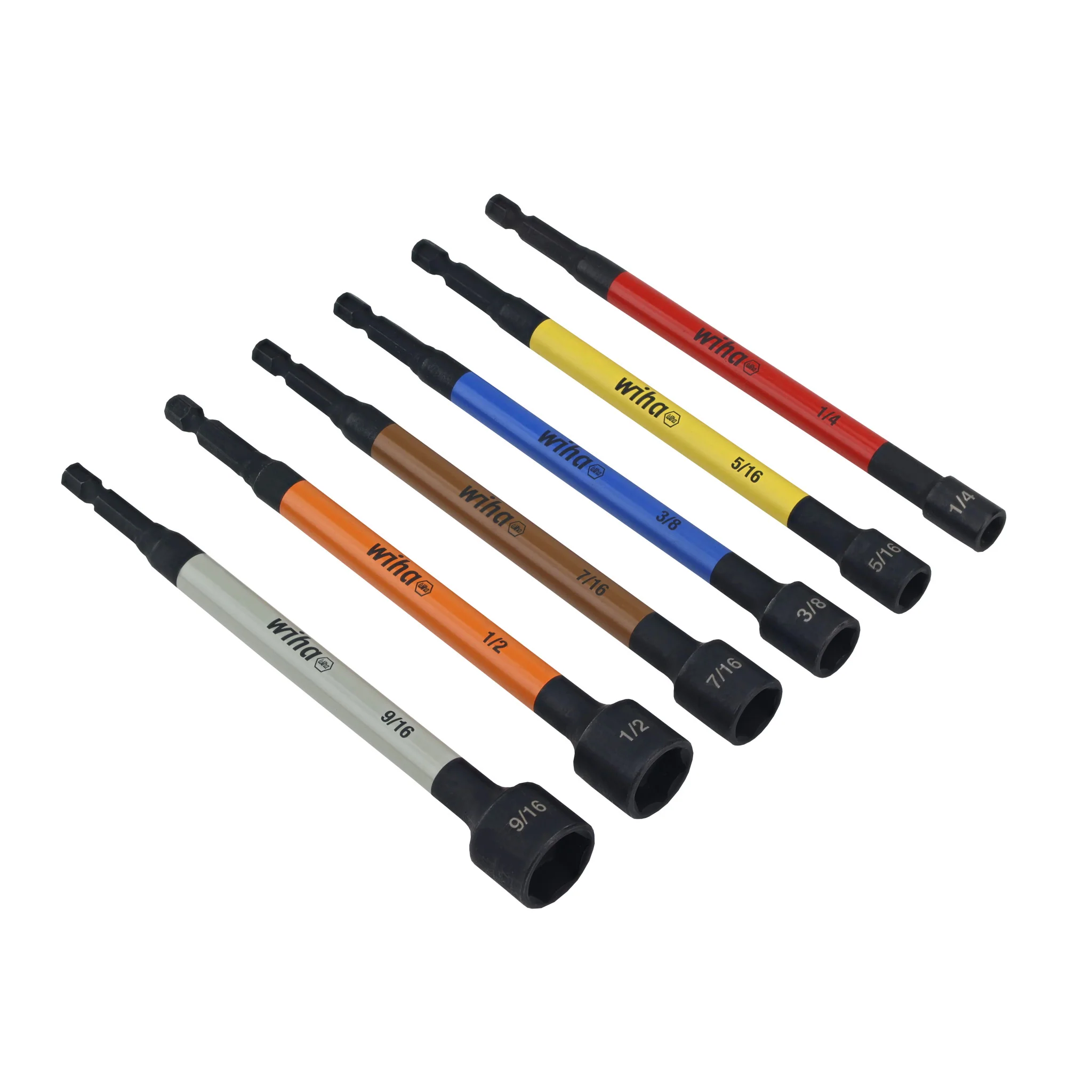 6 Piece Color Coded Magnetic Nut Setter SAE Set - Image 4
