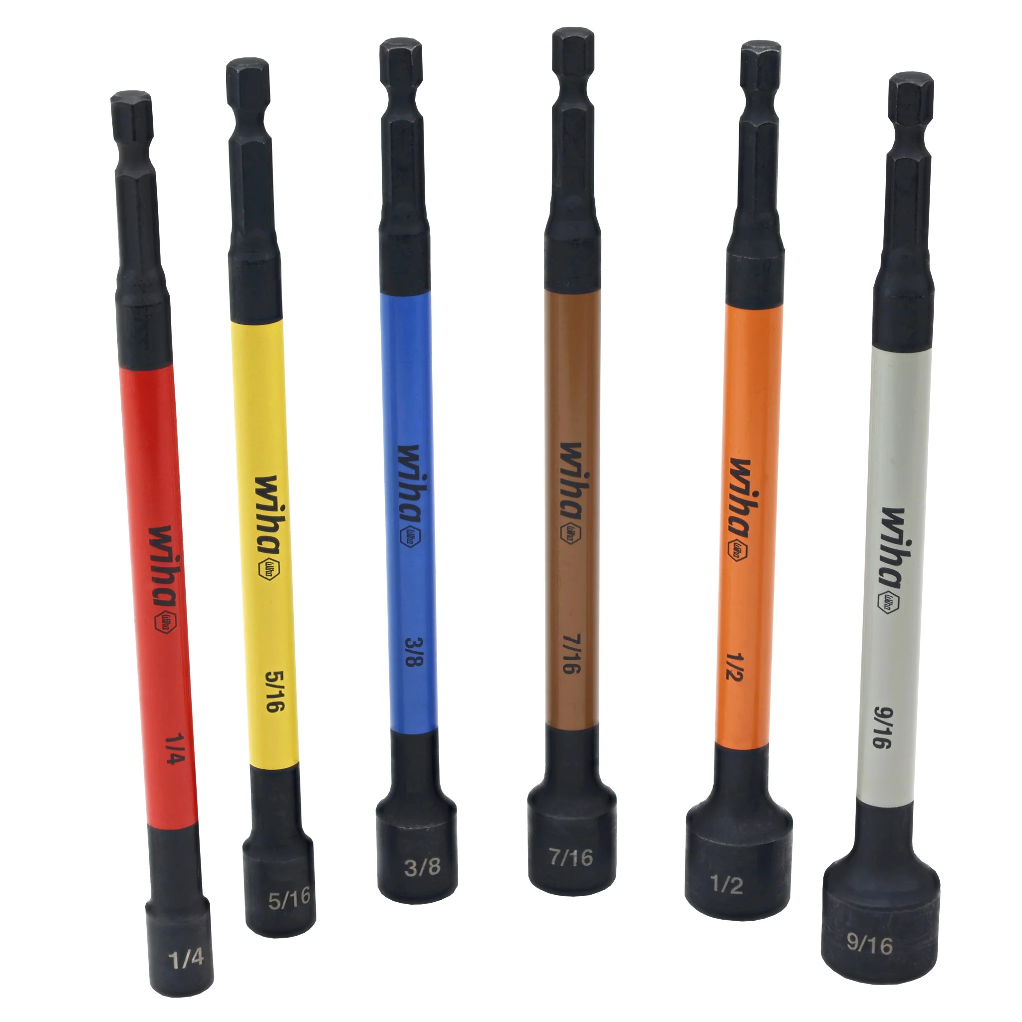 6 Piece Color Coded Magnetic Nut Setter SAE Set - Image 5