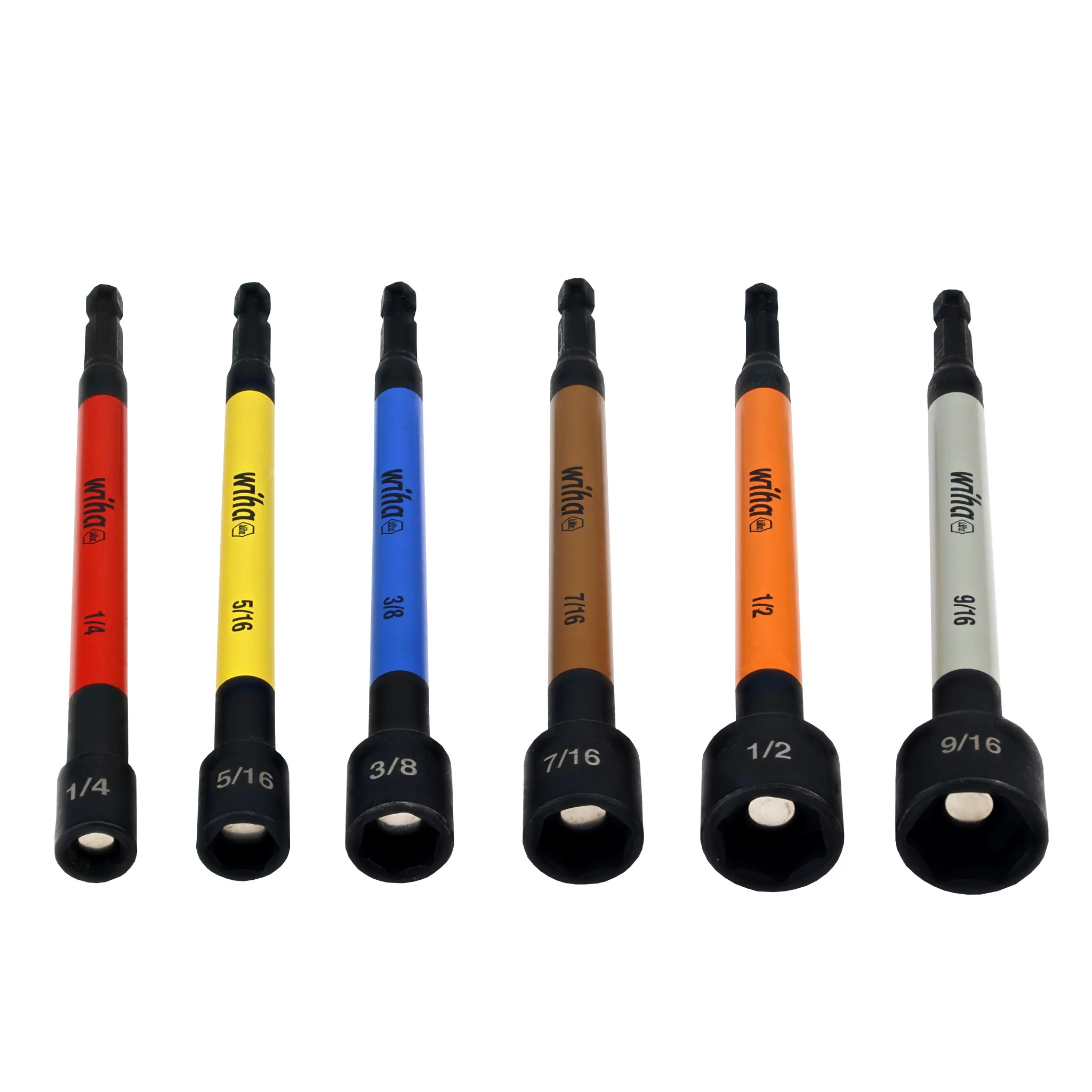 6 Piece Color Coded Magnetic Nut Setter SAE Set - Image 6