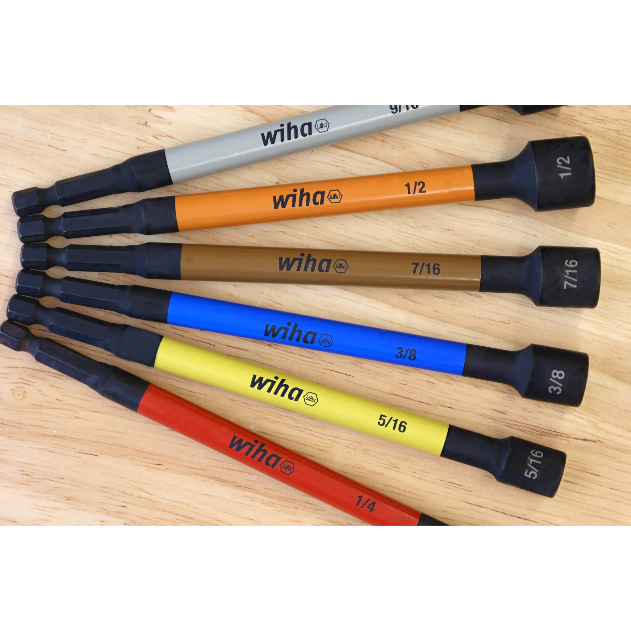 6 Piece Color Coded Magnetic Nut Setter SAE Set - Image 8