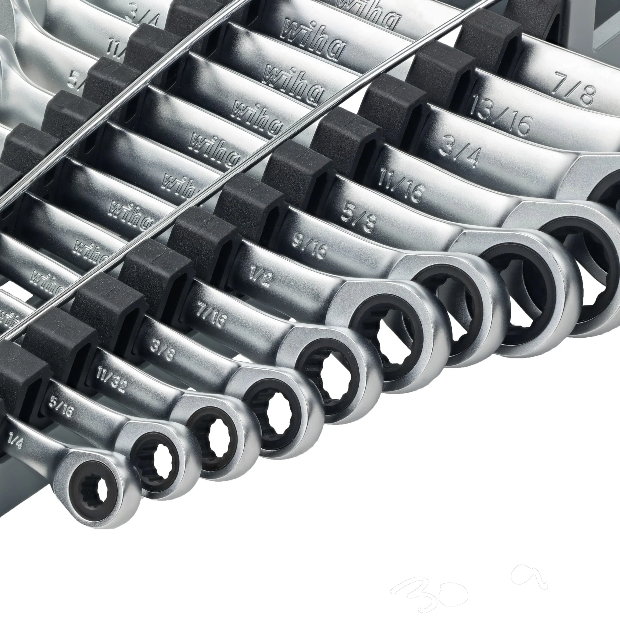 12 Piece Combination Ratchet Wrench Set - SAE - Image 3