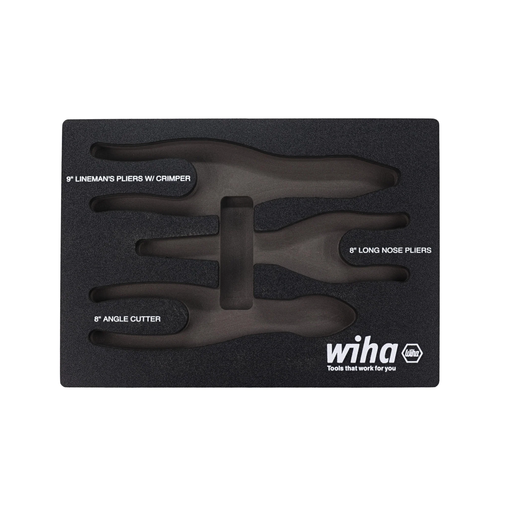 Empty Foam Tray for 3 Piece Pliers/Cutter Set