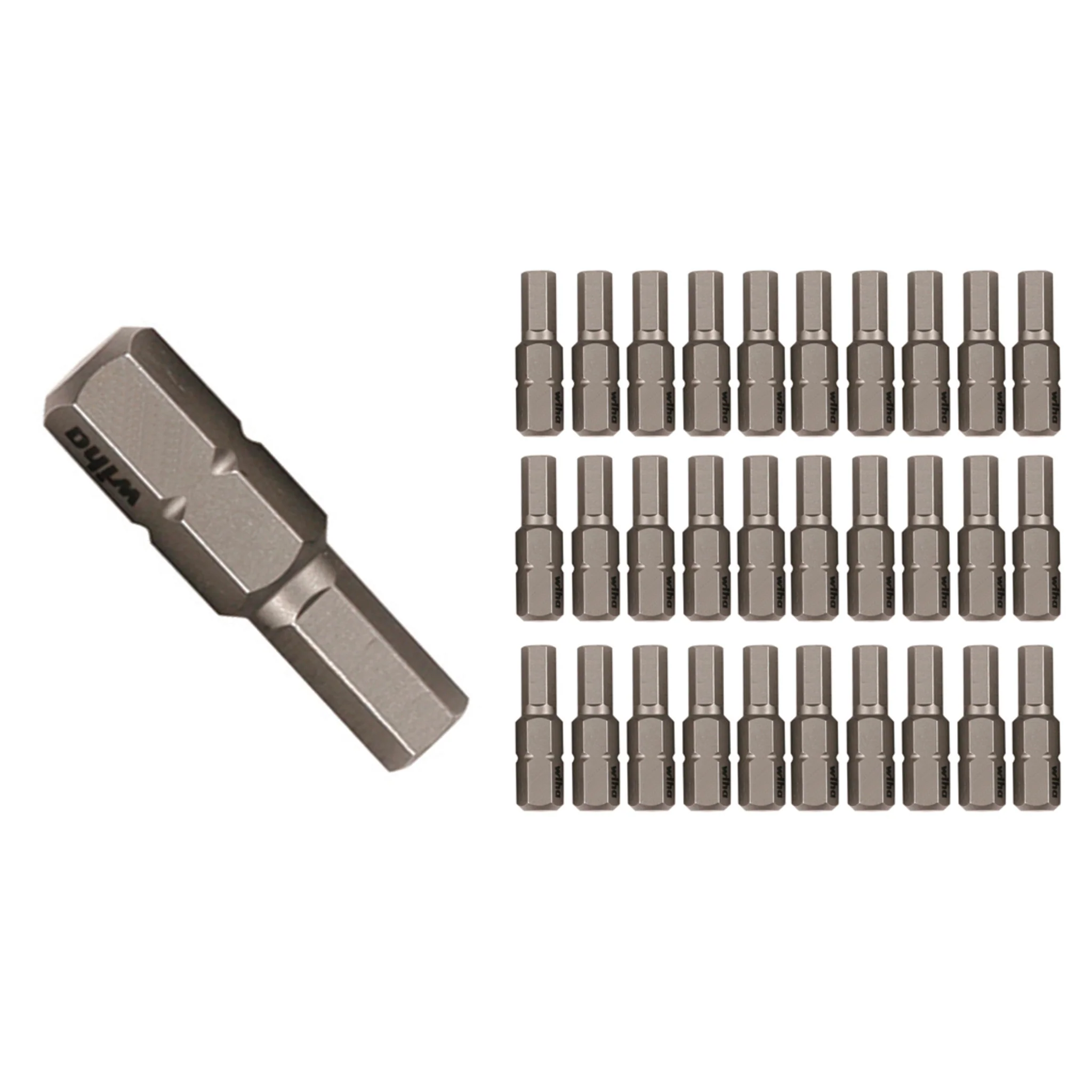 Hex Contractor Insert Bit 7/64" x 25mm - 30 Piece