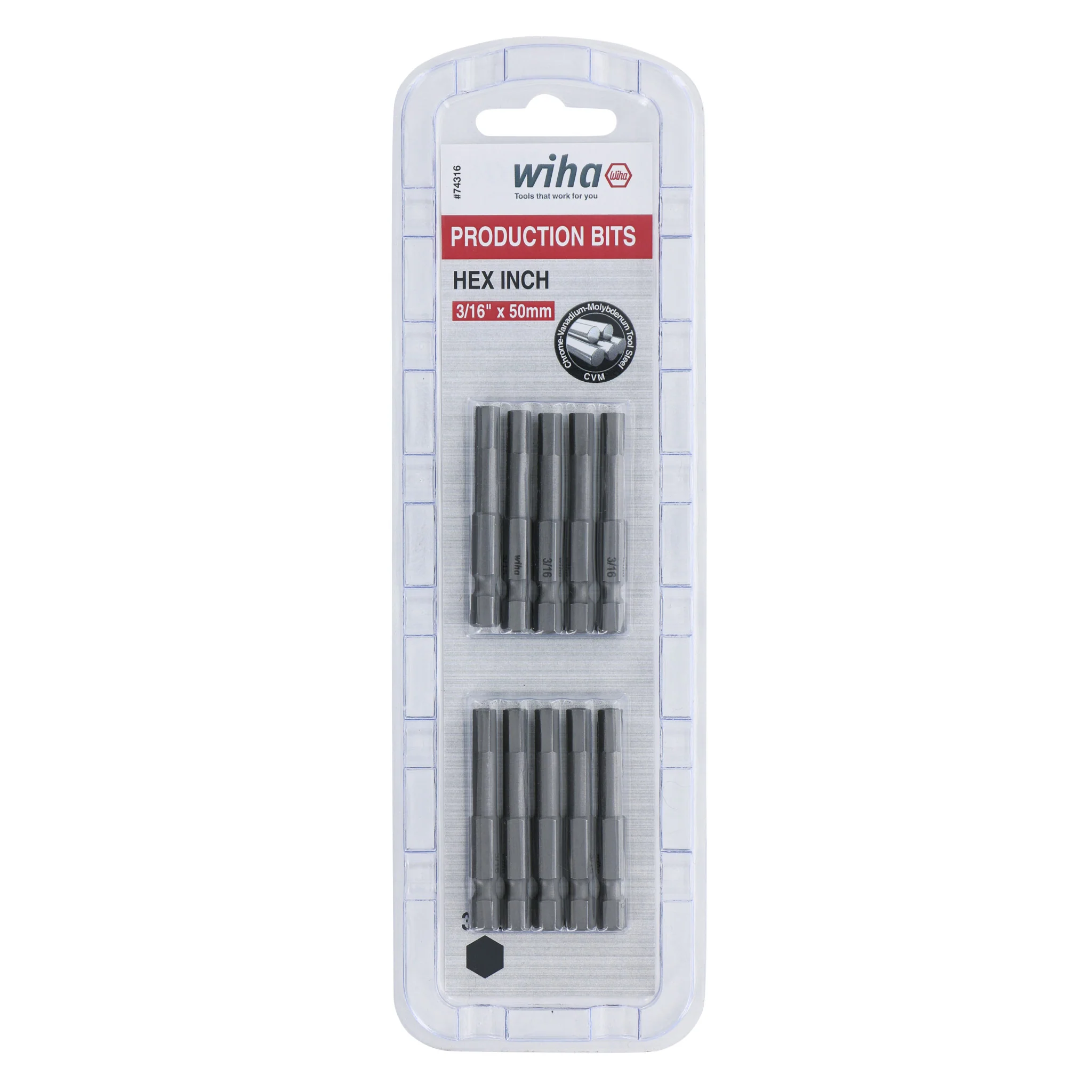 Hex Bit 3/16 - 50mm -  10 Pack - Image 2