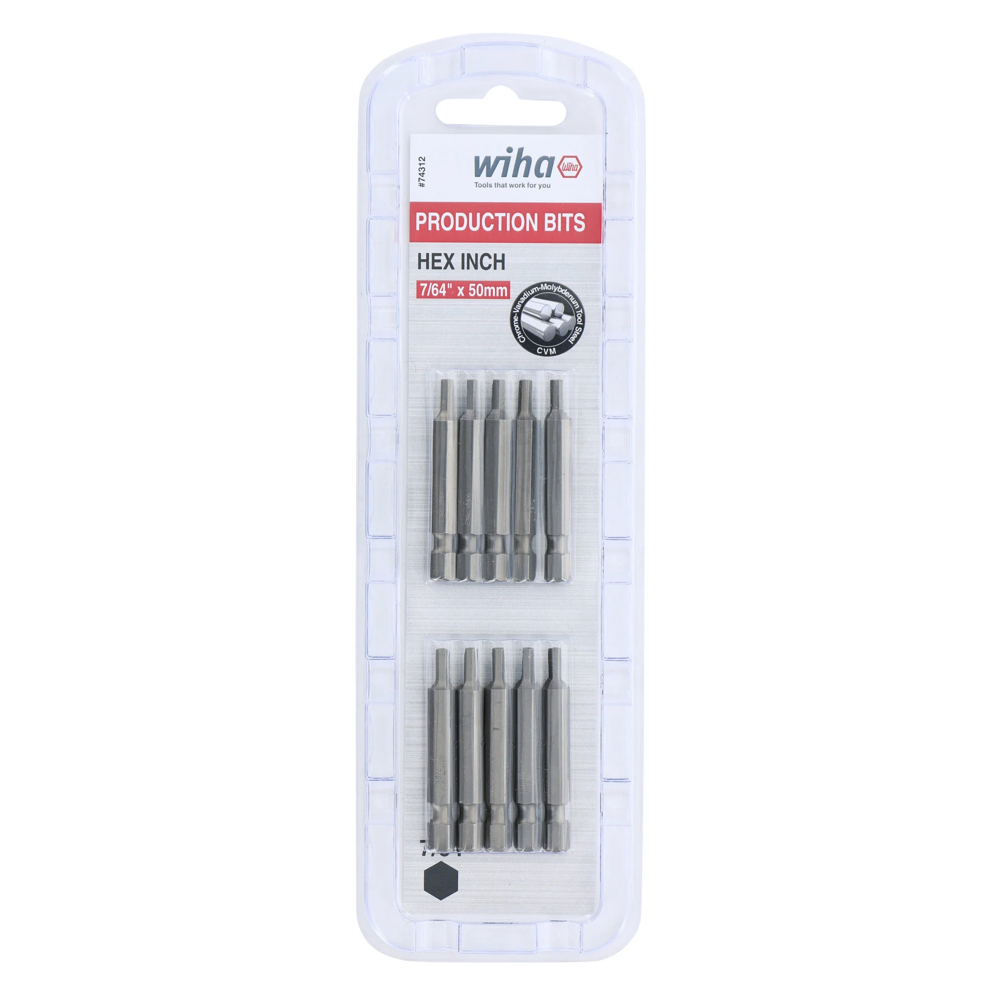 Hex Bit 7/64 - 50mm -  10 Pack - Image 3