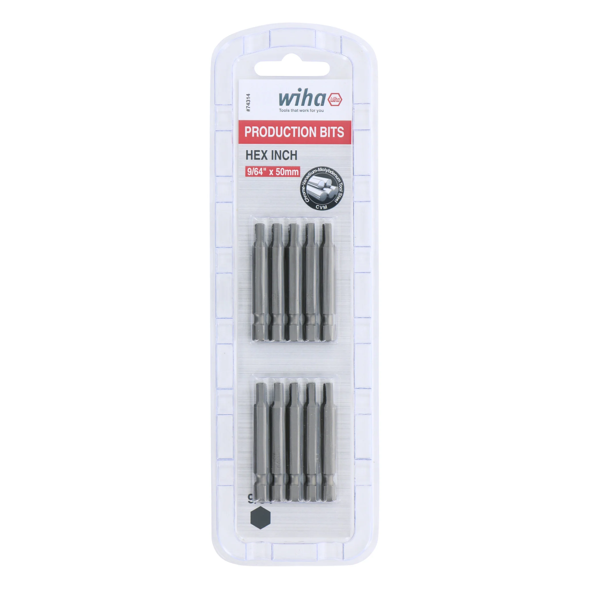 Hex Bit 9/64 - 50mm -  10 Pack - Image 3
