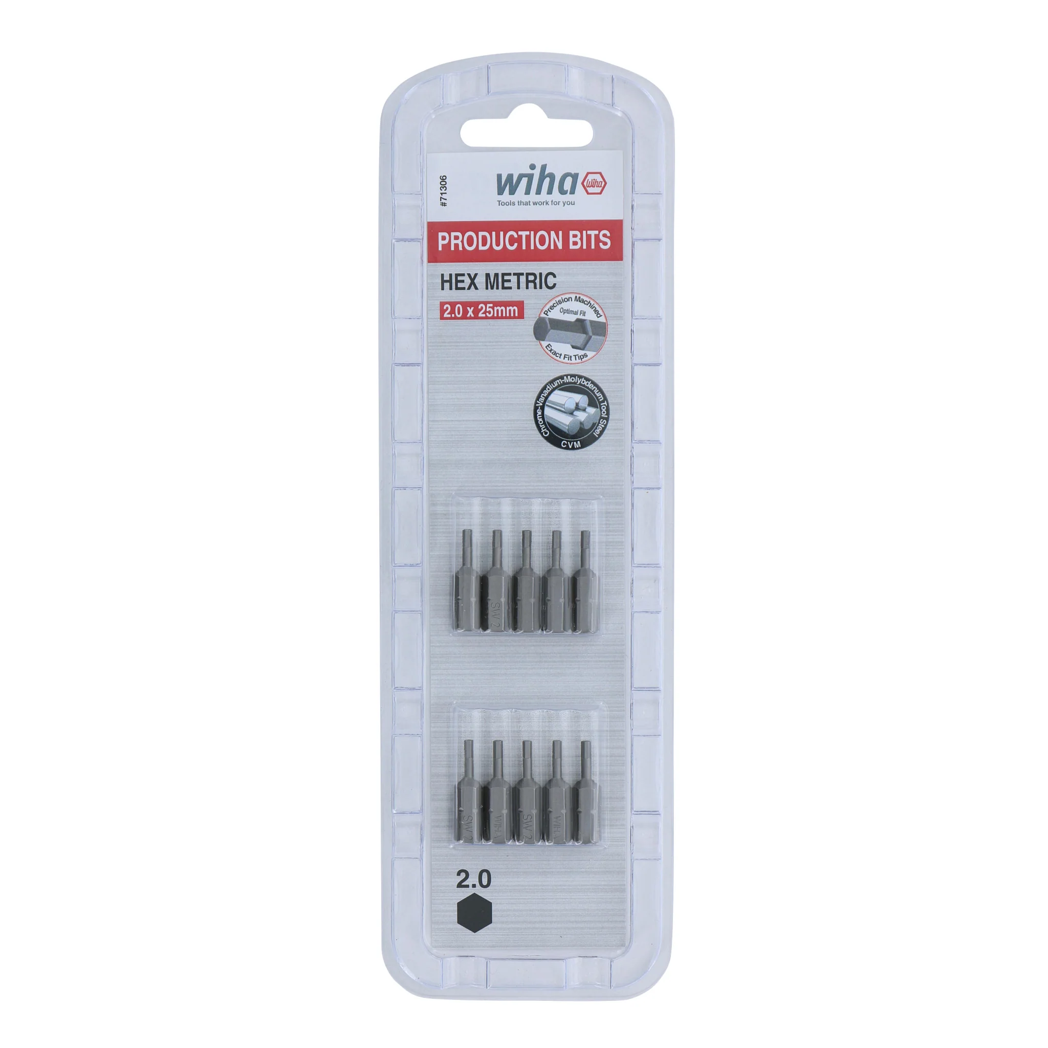 Hex Bit 2.0mm - 25mm - 10 Pack - Image 2