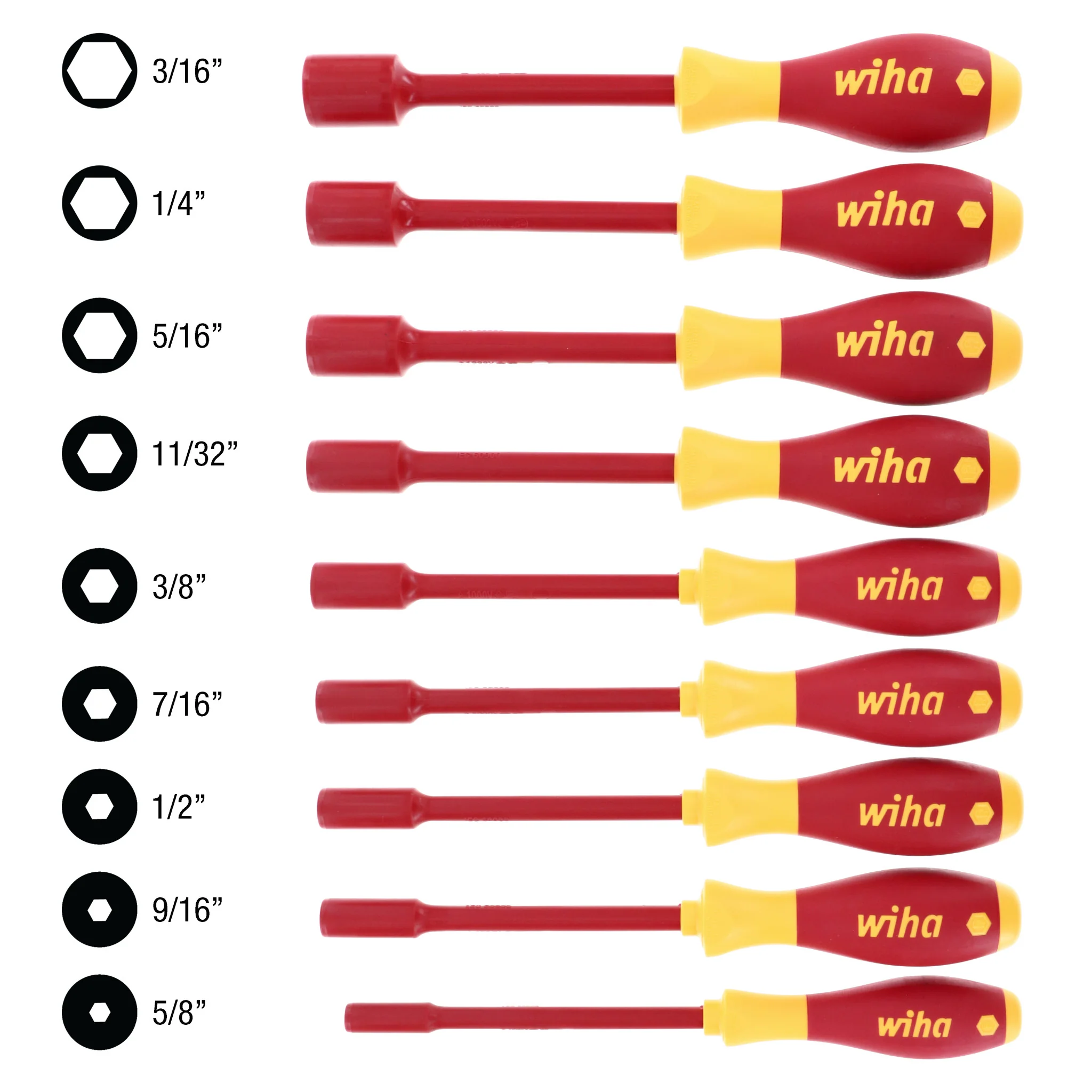 9 Piece Insulated SoftFinish Nut Driver Set - Inch - Image 7