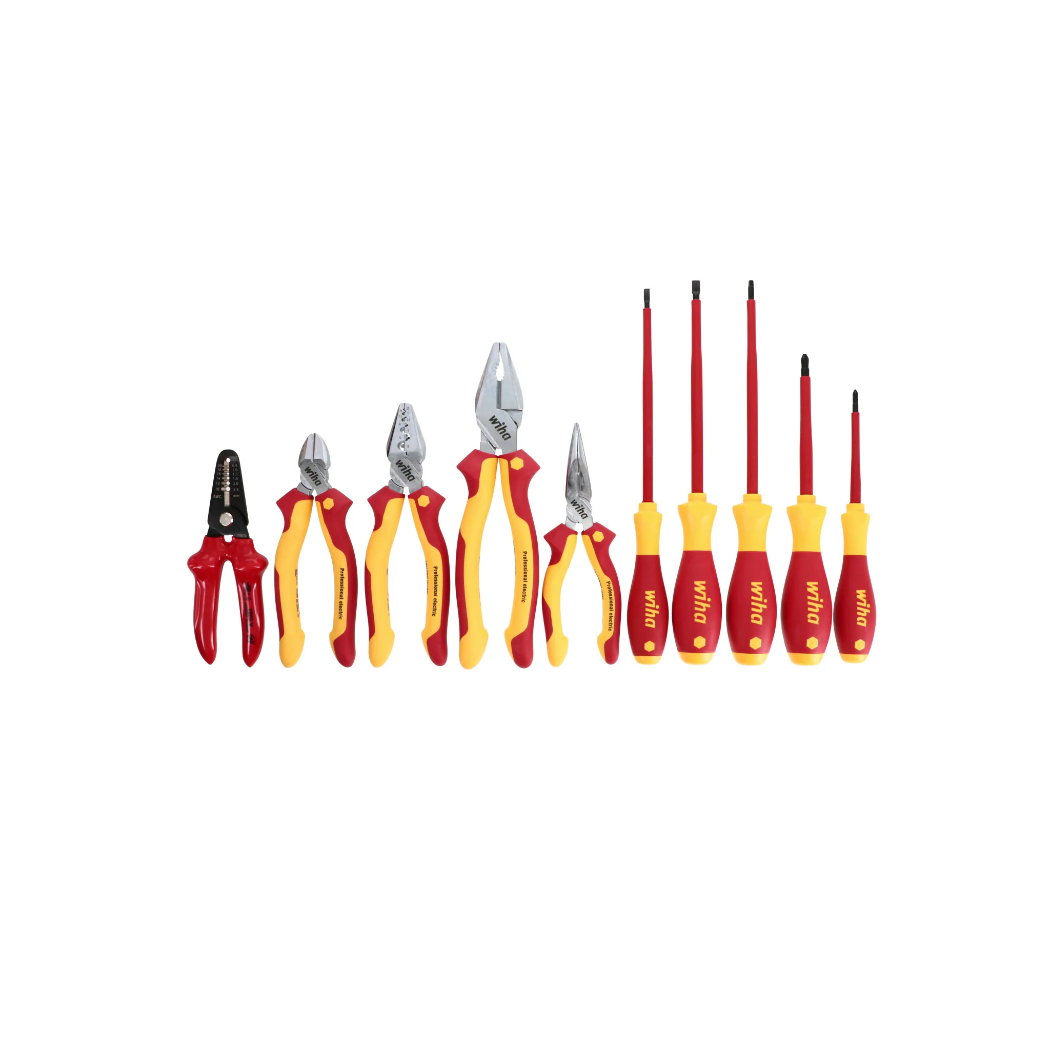 10 Piece Insulated Pliers and Screwdriver Set with Square Driver - Image 3