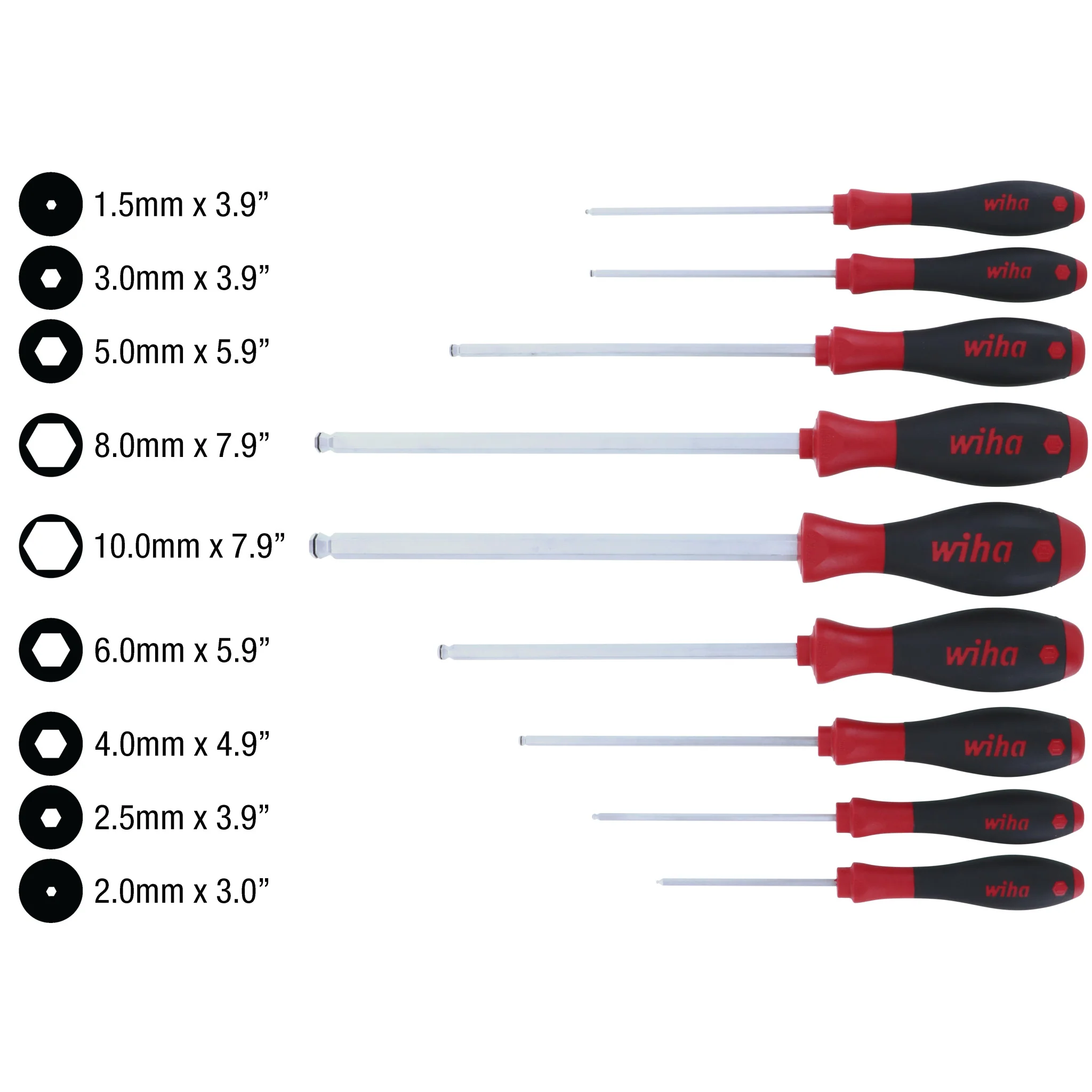 9 Piece SoftFinish MagicRing Ball End Screwdriver Set - Image 4