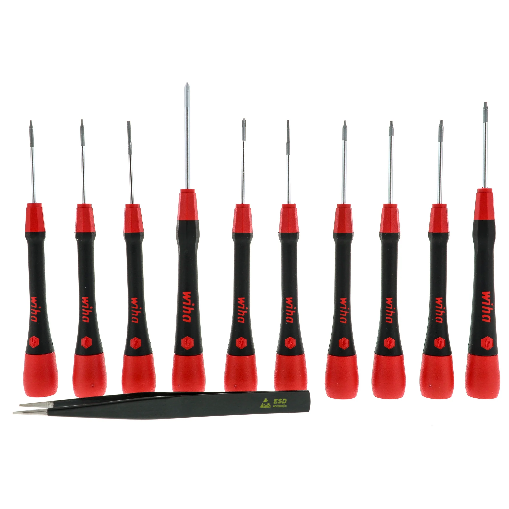 11 Piece PicoFinish Precision Screwdriver and Tweezers Smartphone Technician Set with Roll Pouch - Image 2