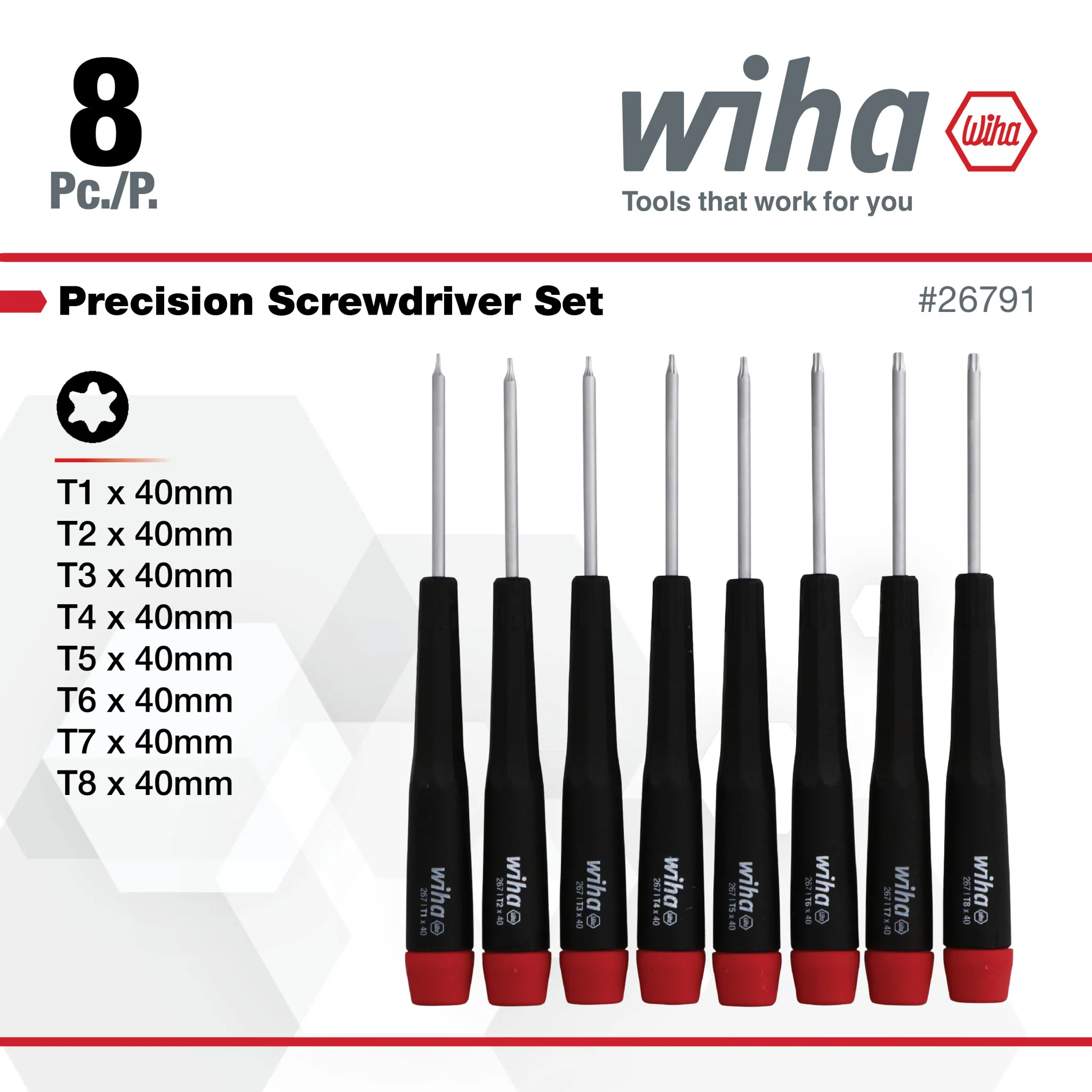 8 Piece Precision Torx Screwdriver Set - Image 3