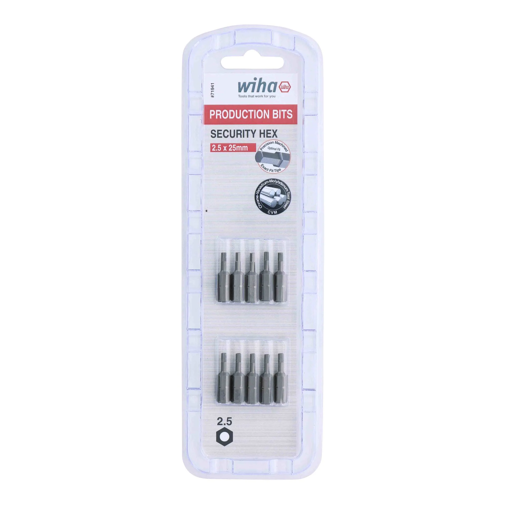 Security Hex Bit 2.5 - 25mm - 10 Pack - Image 2