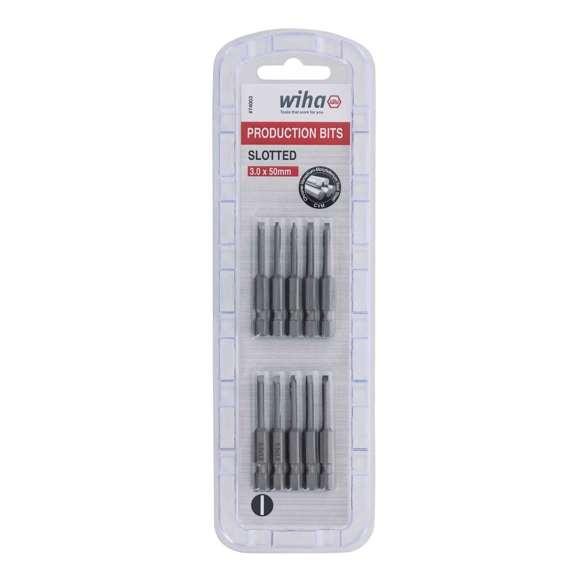 Slotted Bit 3.0 - 50mm -  10 Pack - Image 2