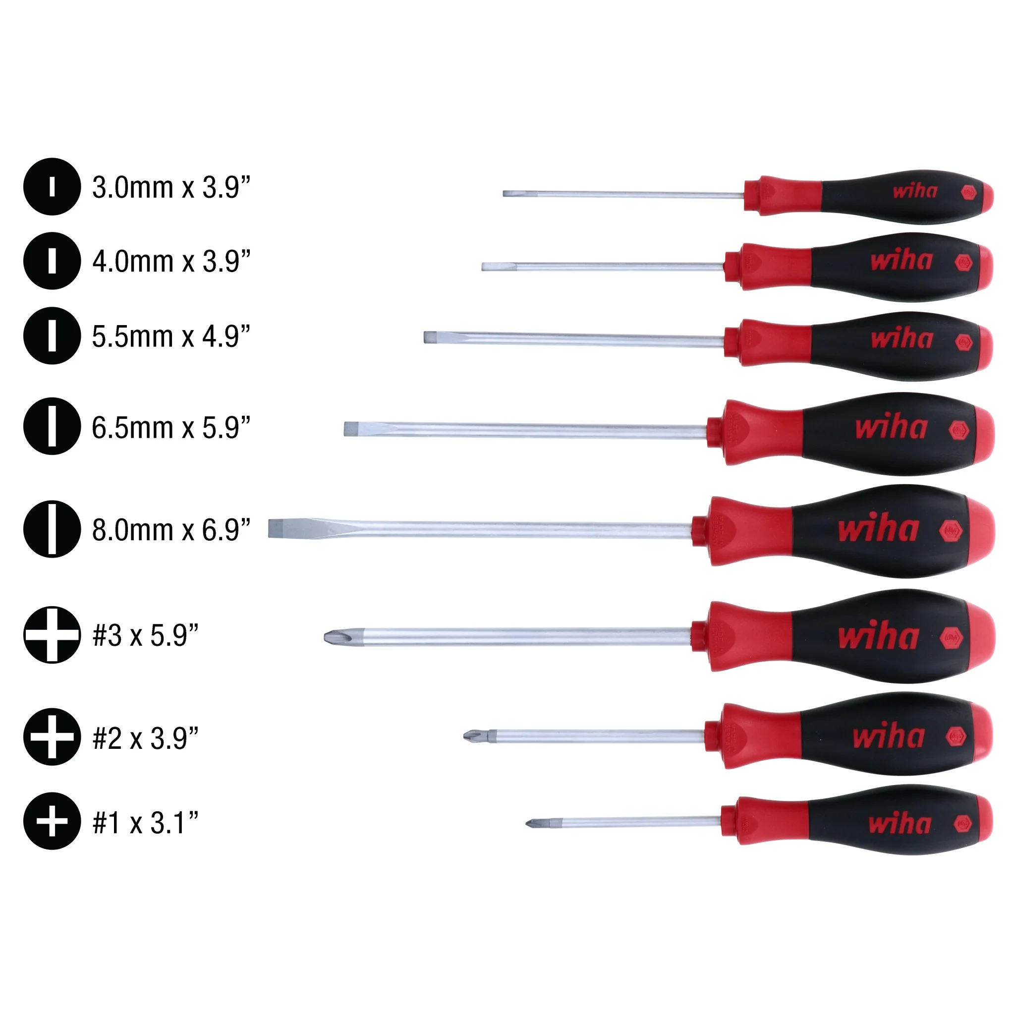 8 Piece SoftFinish Slotted and Phillips Screwdriver Set - Image 4