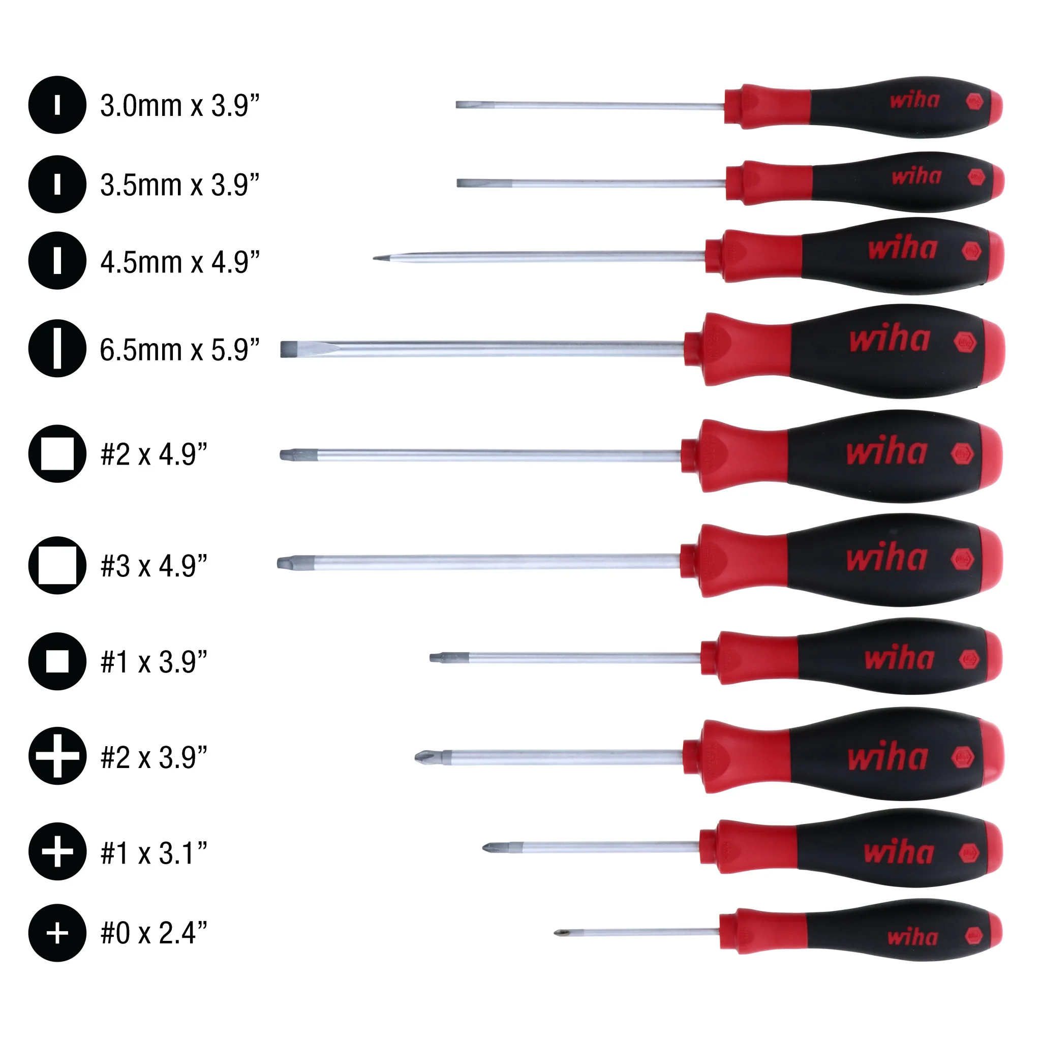 10 Piece SoftFinish Phillips and Square Screwdriver Set - Image 4