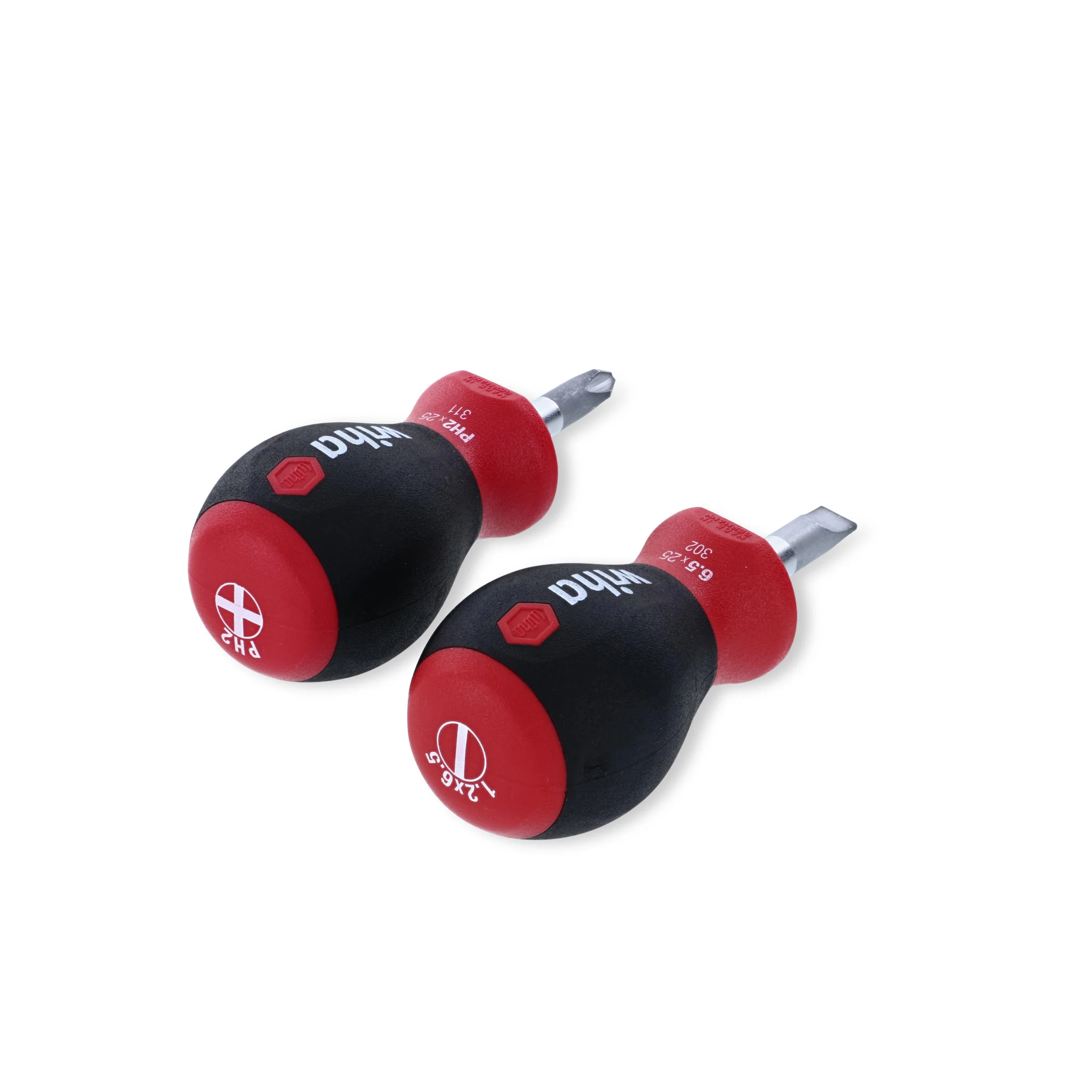 2 Piece SoftFinish Stubby Slotted and Phillips Screwdriver Set - Image 2