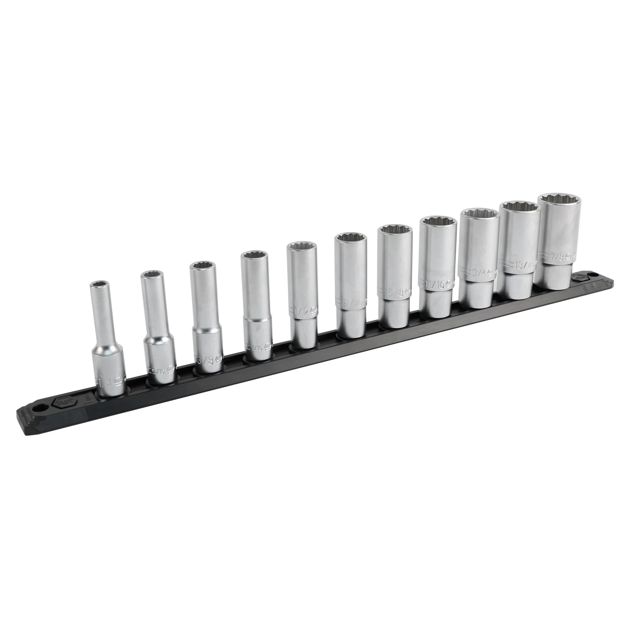 15 Piece Professional Deep Socket Set - 12 Point - 3/8" Drive - SAE - Image 2
