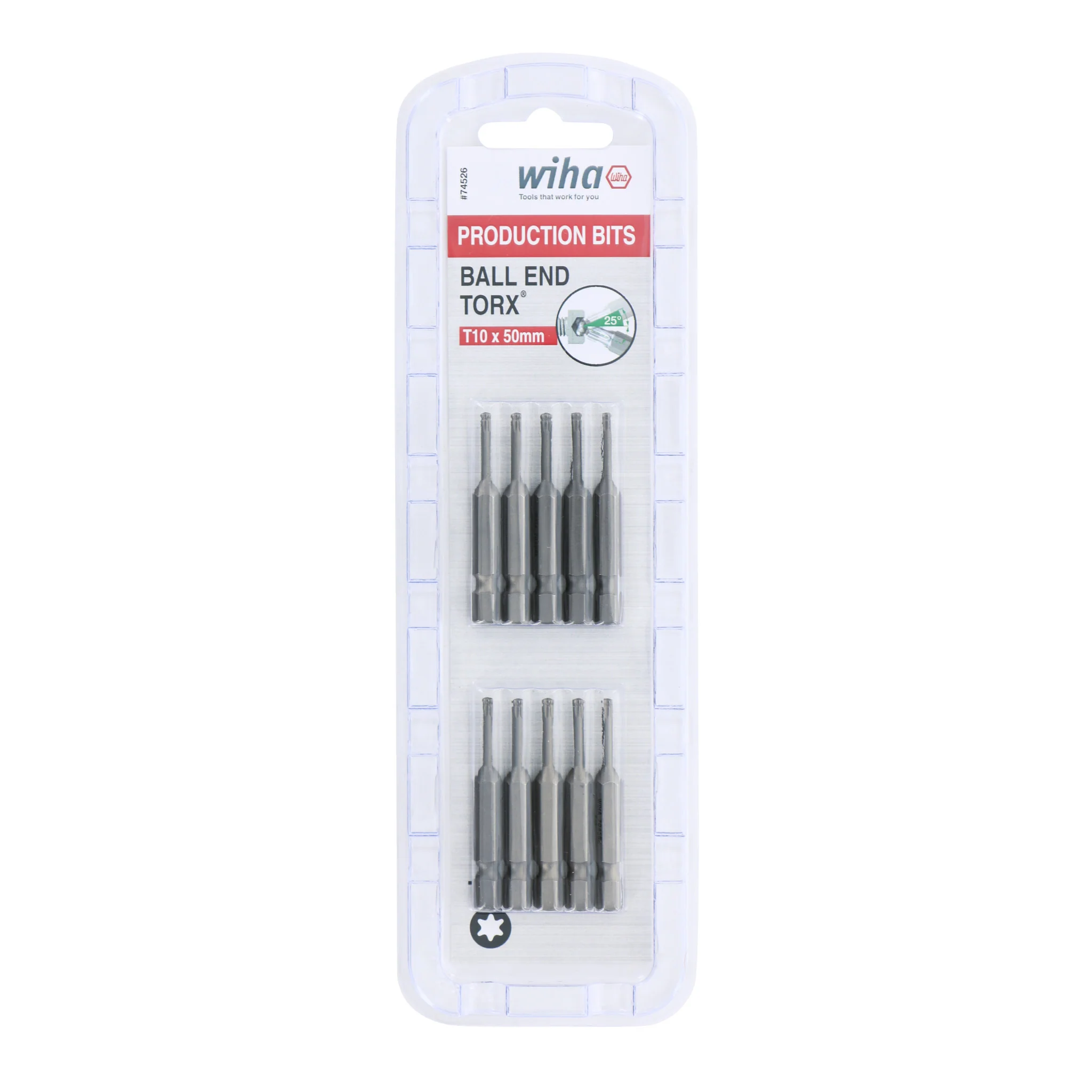 Torx Ball End Bit T10 - 50mm -  10 Pack - Image 3